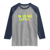 18 Years Later 18th Birthday Raglan Shirt Eighteen Party Funny Meme