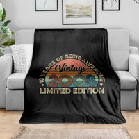 Vintage 2008 18th Birthday Gifts Throw Blanket Limited Edition 18 Year Old Bday