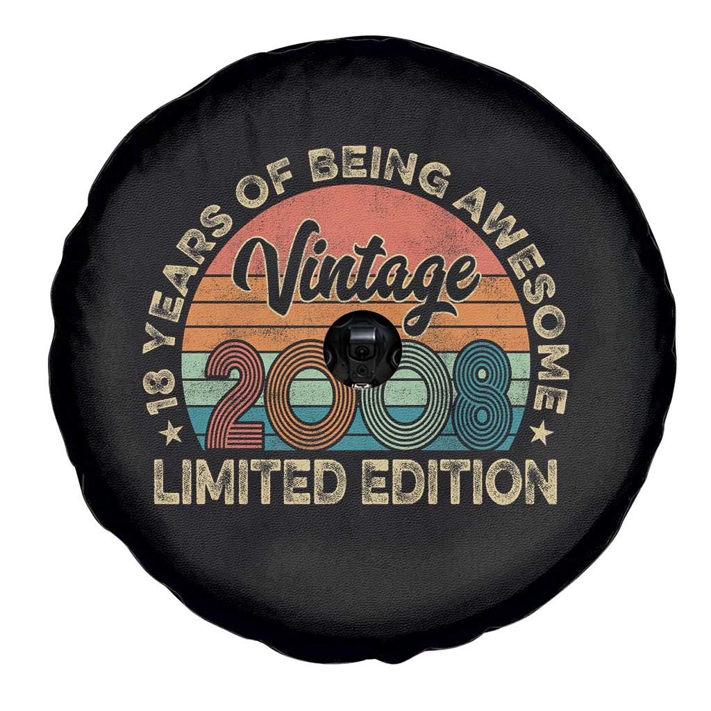 Vintage 2008 18th Birthday Gifts Spare Tire Cover Limited Edition 18 Year Old Bday