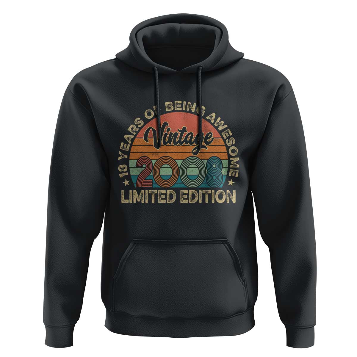 Vintage 2008 18th Birthday Gifts Hoodie Limited Edition 18 Year Old Bday