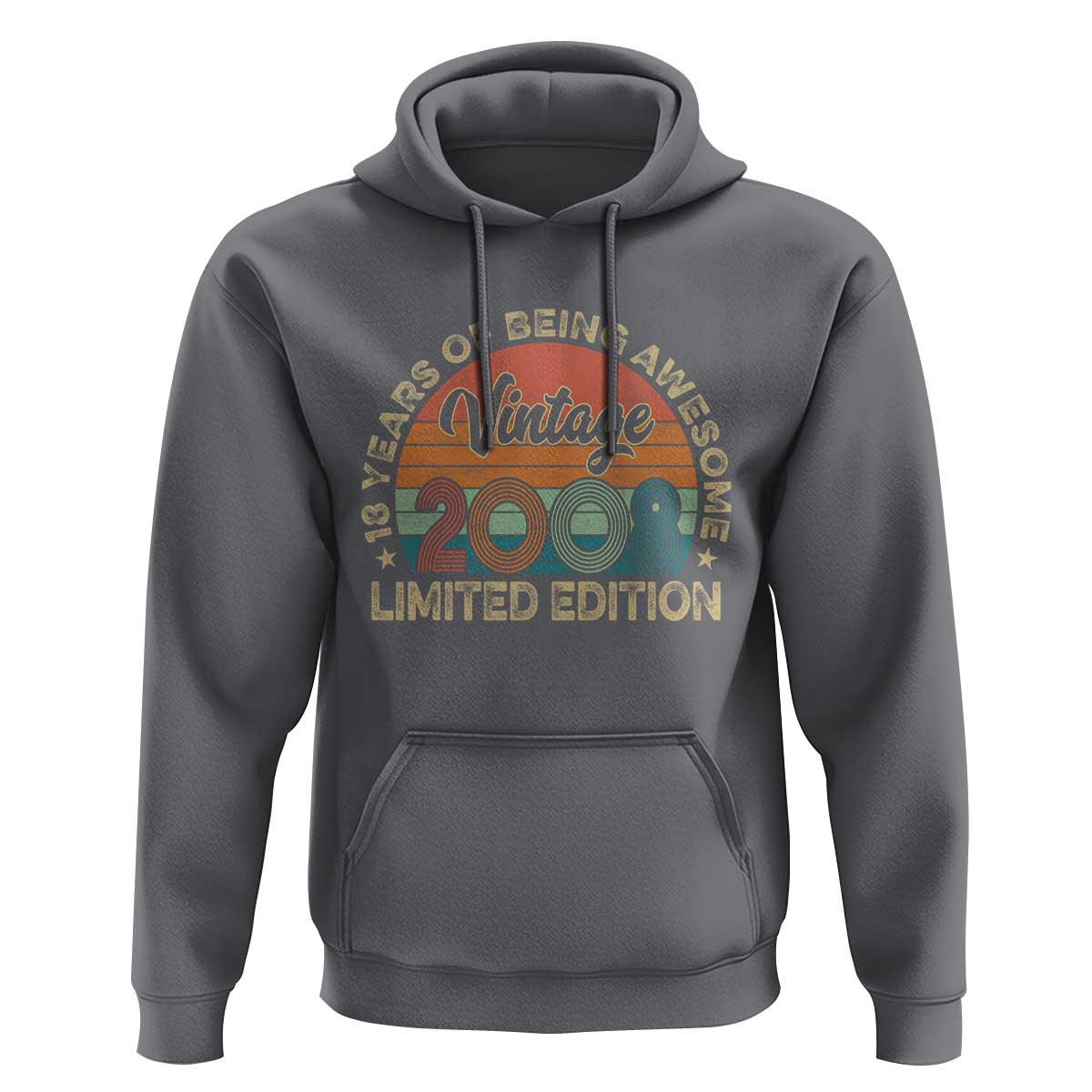 Vintage 2008 18th Birthday Gifts Hoodie Limited Edition 18 Year Old Bday