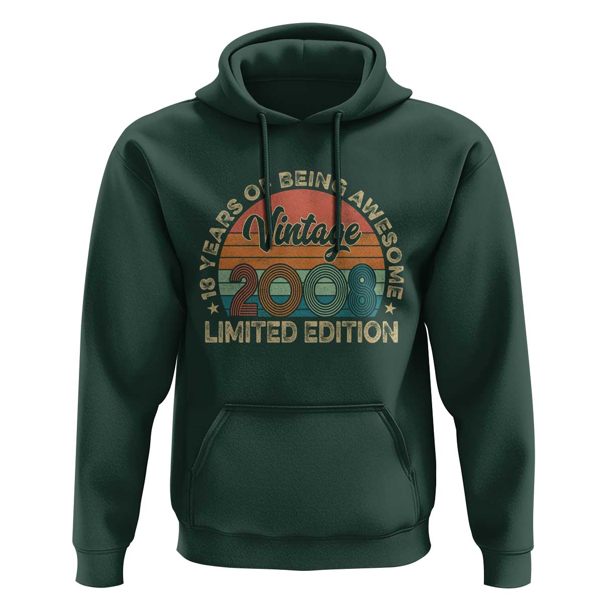 Vintage 2008 18th Birthday Gifts Hoodie Limited Edition 18 Year Old Bday
