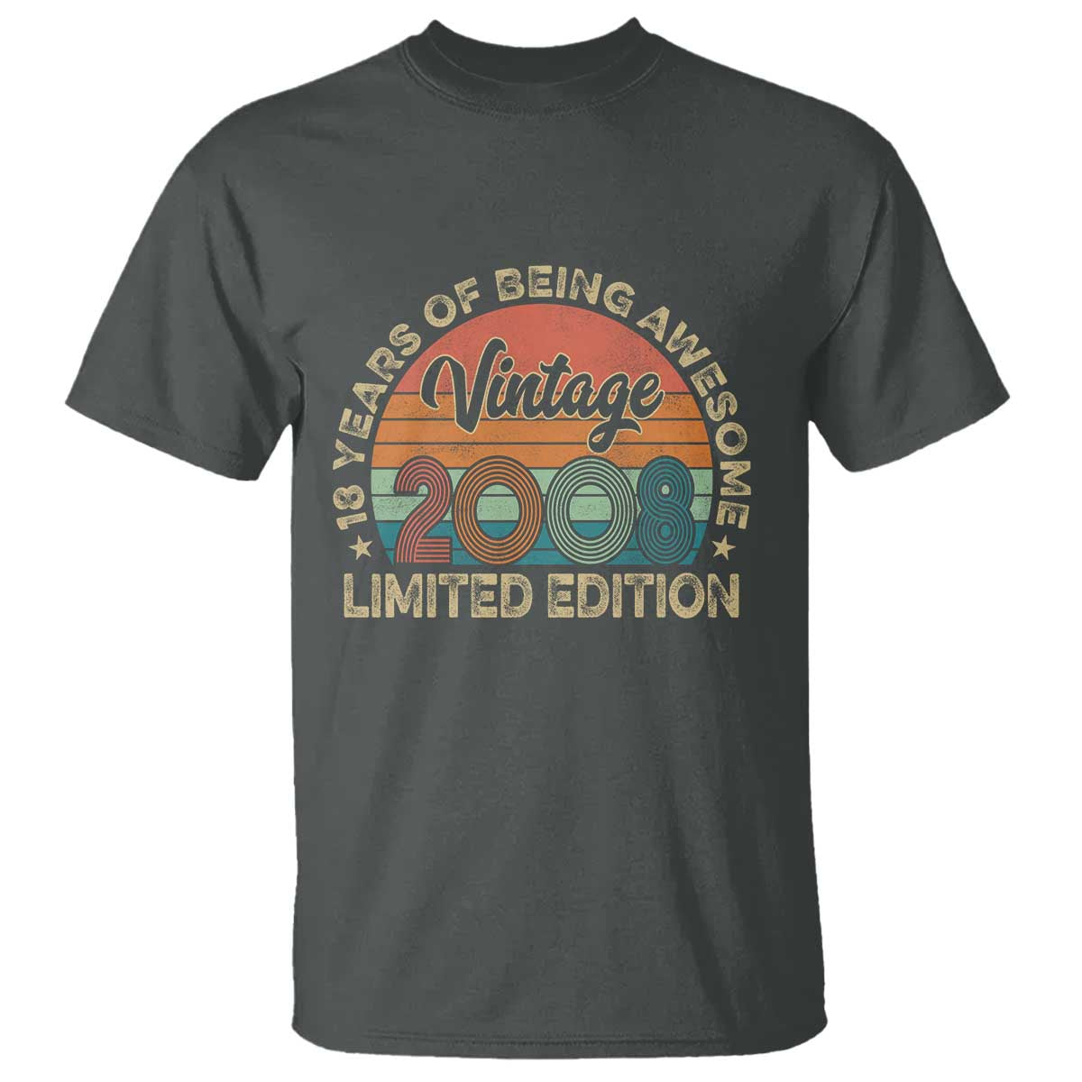Vintage 2008 18th Birthday Gifts T Shirt Limited Edition 18 Year Old Bday