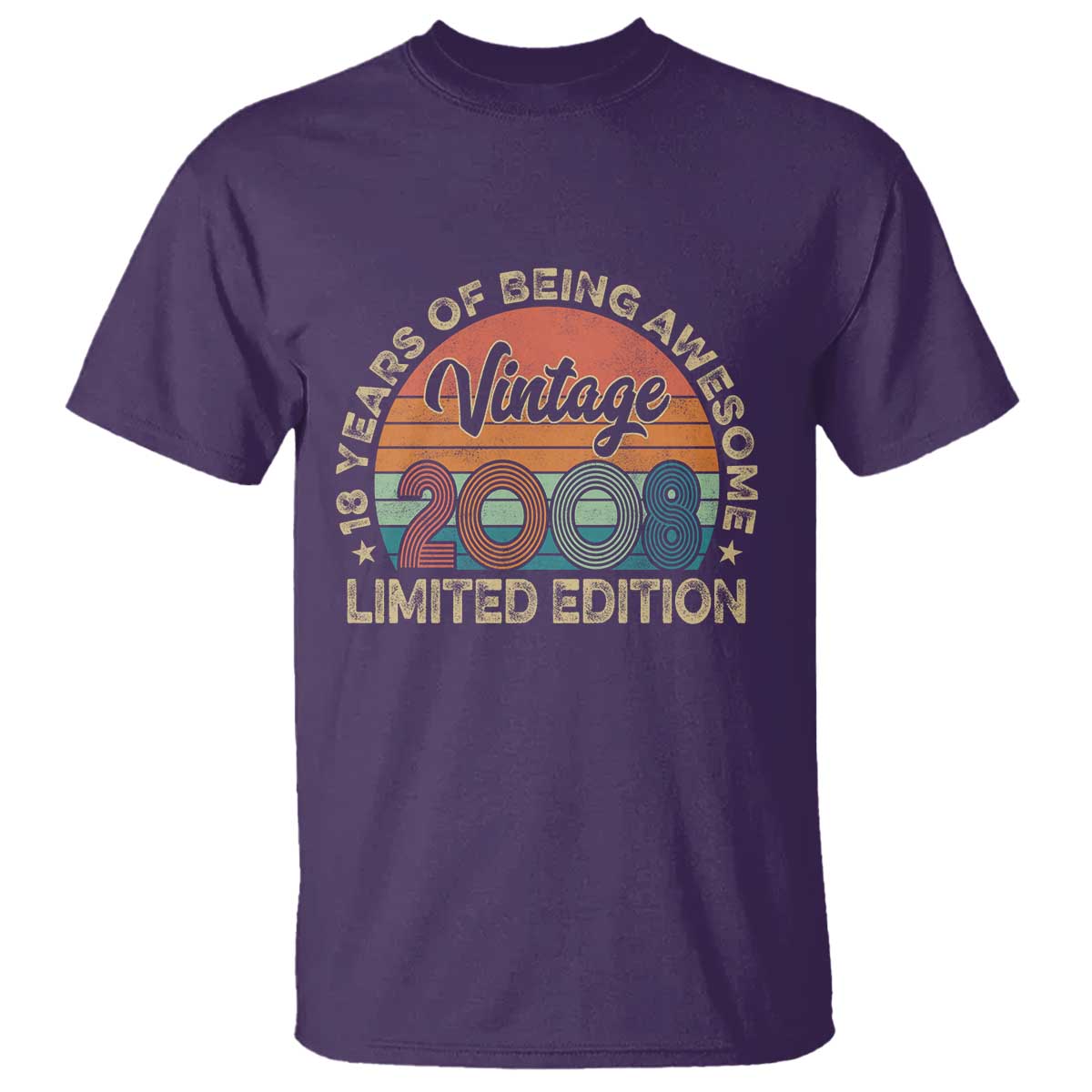 Vintage 2008 18th Birthday Gifts T Shirt Limited Edition 18 Year Old Bday