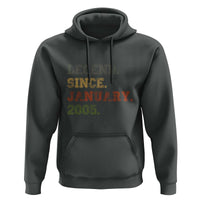 21st Birthday Gifts Hoodie Retro 21 Years Old Legend Since January 2005