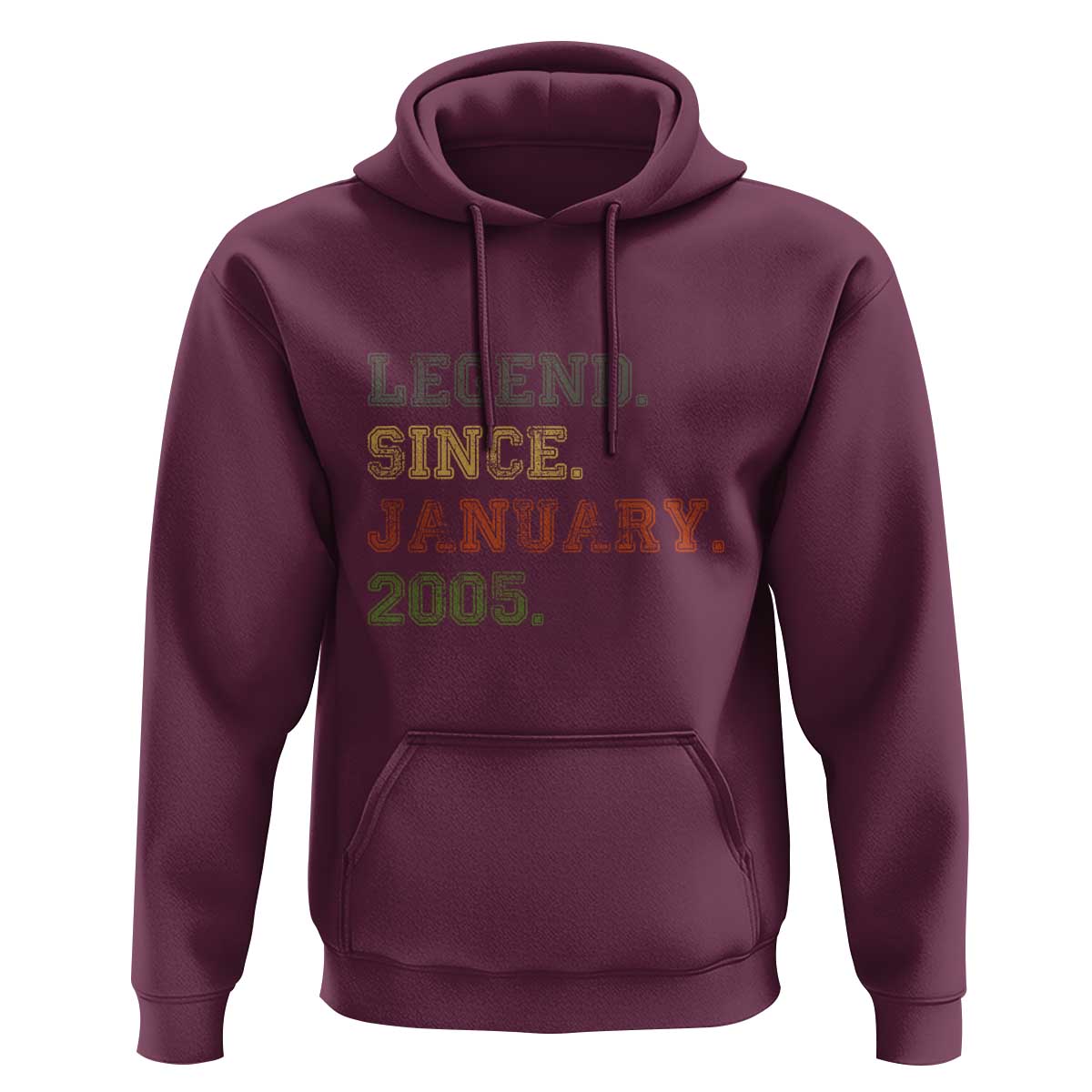 21st Birthday Gifts Hoodie Retro 21 Years Old Legend Since January 2005