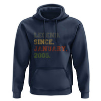 21st Birthday Gifts Hoodie Retro 21 Years Old Legend Since January 2005