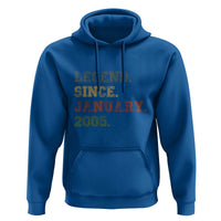 21st Birthday Gifts Hoodie Retro 21 Years Old Legend Since January 2005
