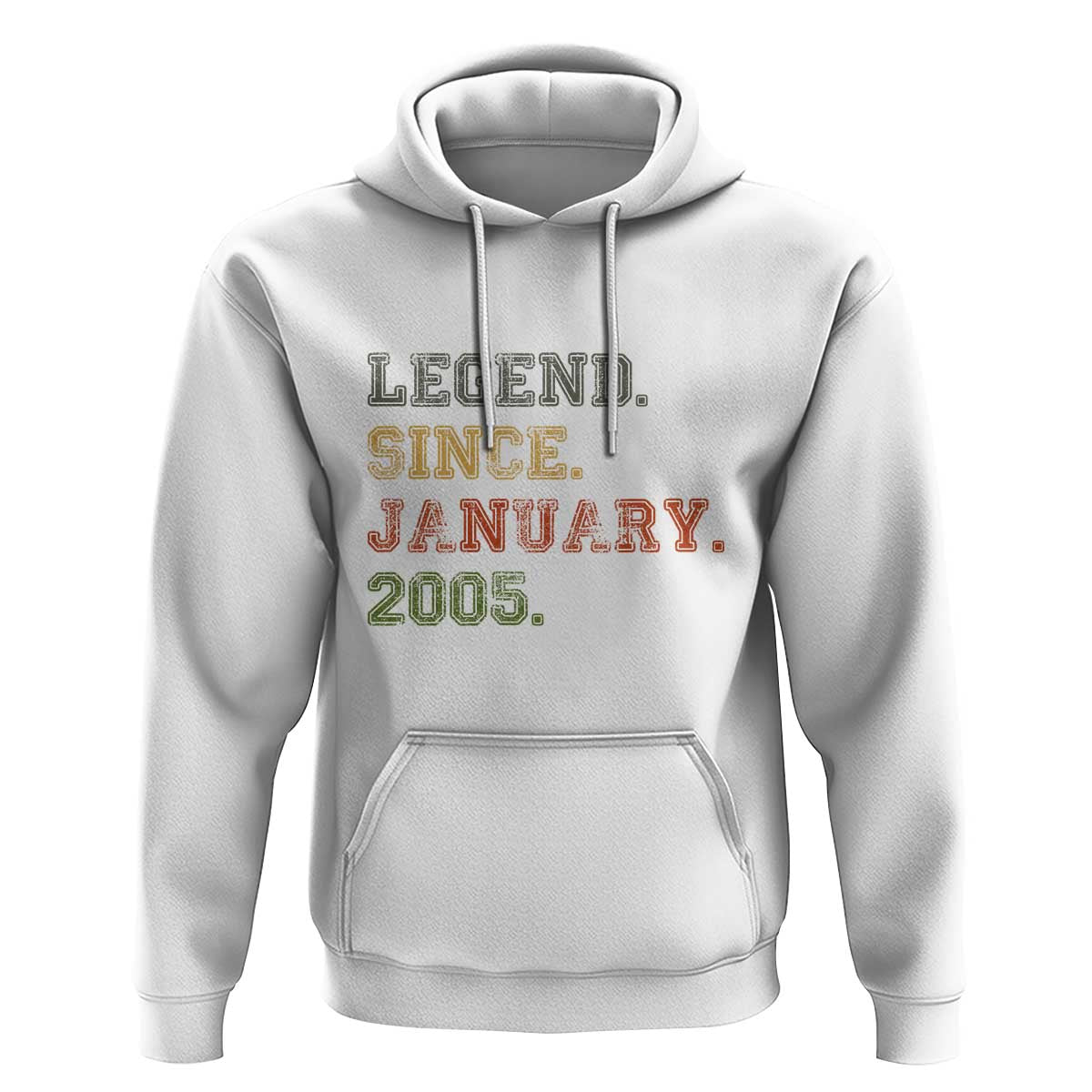 21st Birthday Gifts Hoodie Retro 21 Years Old Legend Since January 2005