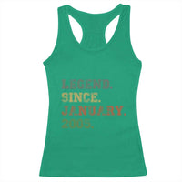 21st Birthday Gifts Racerback Tank Top Retro 21 Years Old Legend Since January 2005