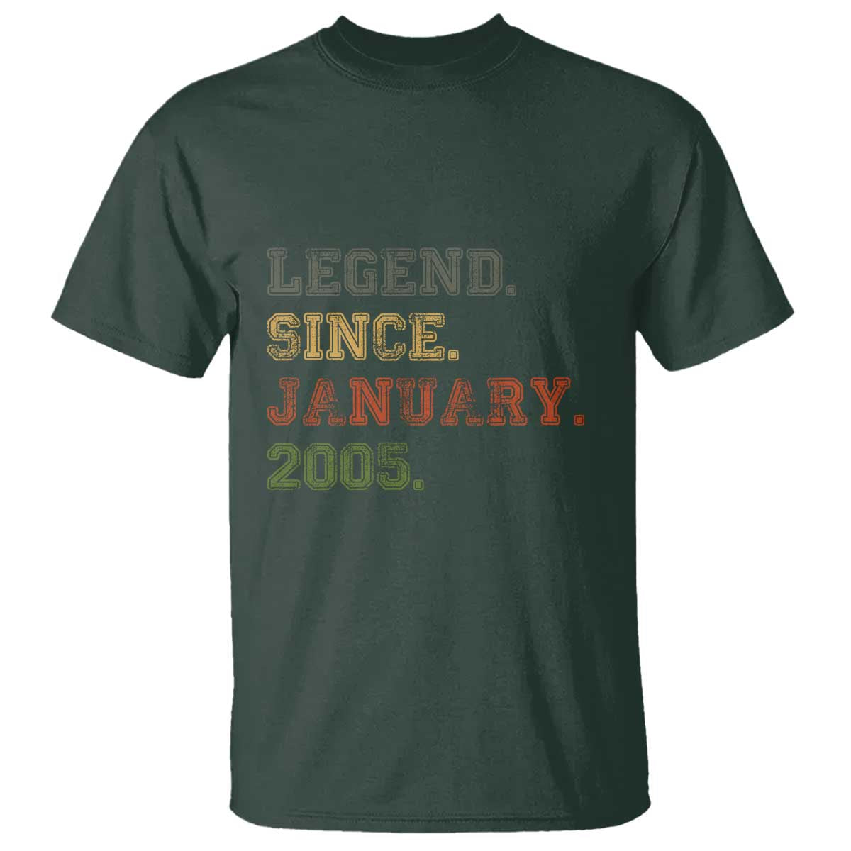 21st Birthday Gifts T Shirt Retro 21 Years Old Legend Since January 2005
