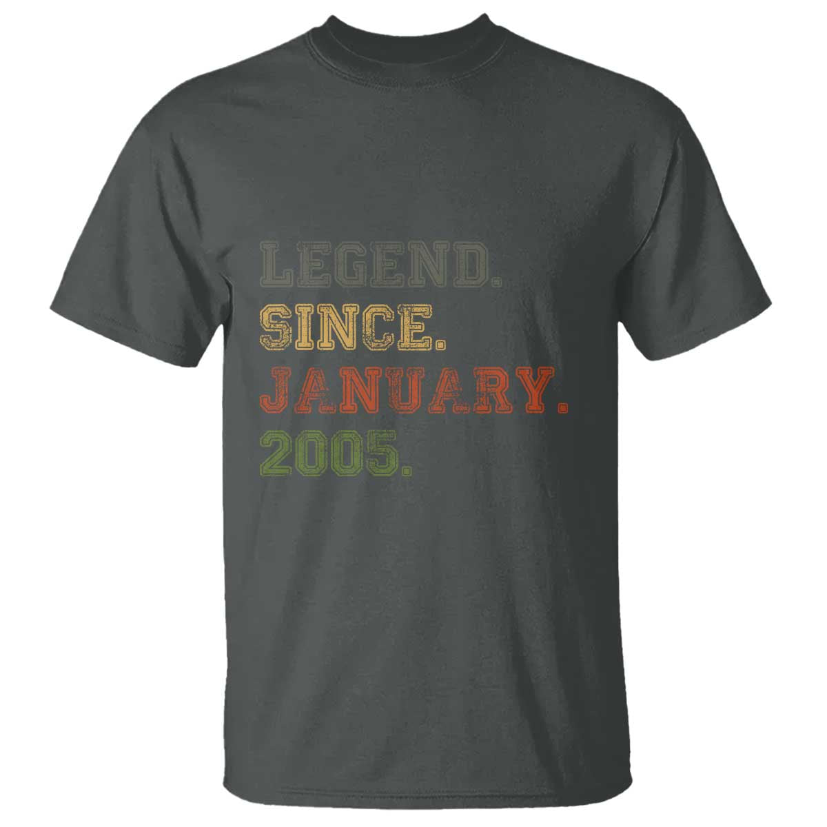 21st Birthday Gifts T Shirt Retro 21 Years Old Legend Since January 2005
