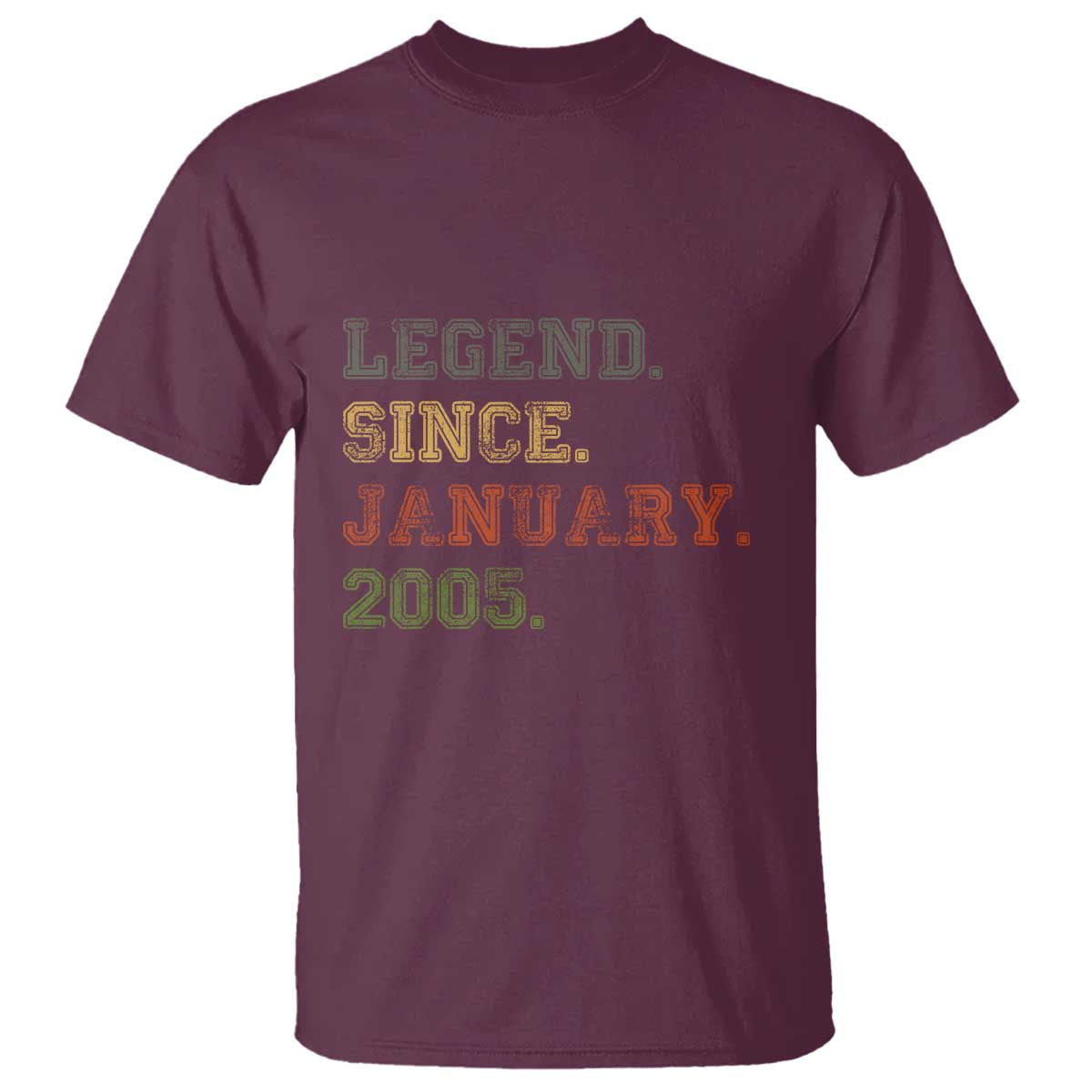 21st Birthday Gifts T Shirt Retro 21 Years Old Legend Since January 2005