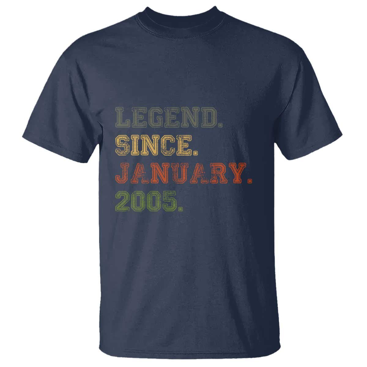21st Birthday Gifts T Shirt Retro 21 Years Old Legend Since January 2005