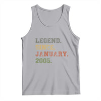 21st Birthday Gifts Tank Top Retro 21 Years Old Legend Since January 2005