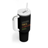 21st Birthday Gifts Tumbler With Handle Retro 21 Years Old Legend Since January 2005