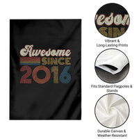 Awesome Since 2016 Garden Flag 10yr Bday Son Boy Funny 10th 10 Year Old Birthday