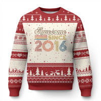 Awesome Since 2016 Ugly Christmas Sweater 10yr Bday Son Boy Funny 10th 10 Year Old Birthday