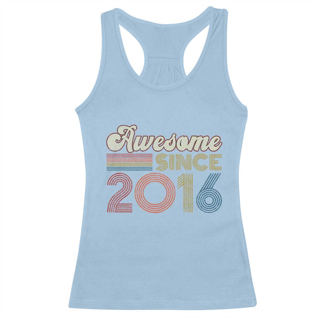 Awesome Since 2016 Racerback Tank Top 10yr Bday Son Boy Funny 10th 10 Year Old Birthday