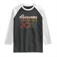 Awesome Since 2016 Raglan Shirt 10yr Bday Son Boy Funny 10th 10 Year Old Birthday