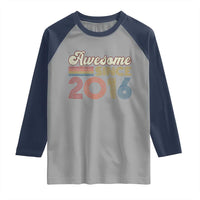Awesome Since 2016 Raglan Shirt 10yr Bday Son Boy Funny 10th 10 Year Old Birthday