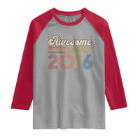 Awesome Since 2016 Raglan Shirt 10yr Bday Son Boy Funny 10th 10 Year Old Birthday