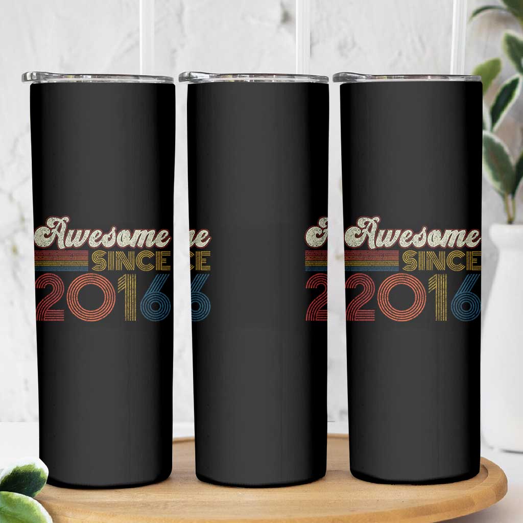 Awesome Since 2016 Skinny Tumbler 10yr Bday Son Boy Funny 10th 10 Year Old Birthday