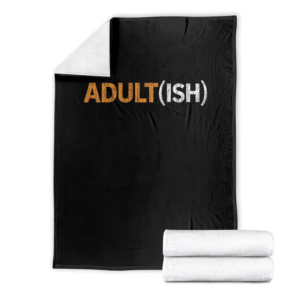 Happy 18th Birthday Throw Blanket Funny Adultish 18 Year Old Bday Gifts