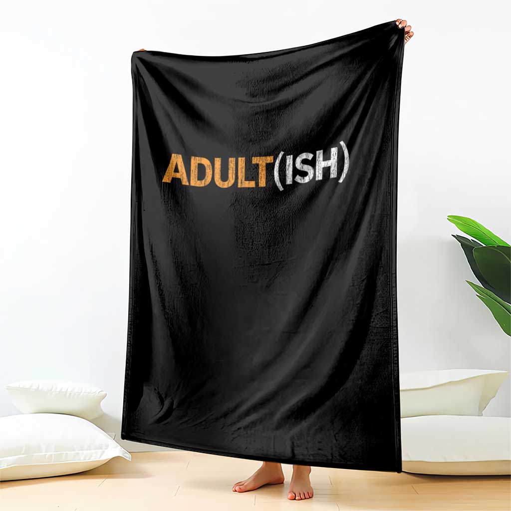 Happy 18th Birthday Throw Blanket Funny Adultish 18 Year Old Bday Gifts