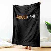 Happy 18th Birthday Throw Blanket Funny Adultish 18 Year Old Bday Gifts
