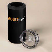 Happy 18th Birthday 4 in 1 Can Cooler Tumbler Funny Adultish 18 Year Old Bday Gifts