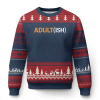 Happy 18th Birthday Ugly Christmas Sweater Funny Adultish 18 Year Old Bday Gifts