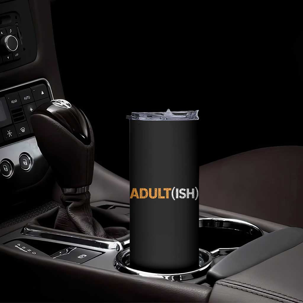 Happy 18th Birthday Skinny Tumbler Funny Adultish 18 Year Old Bday Gifts