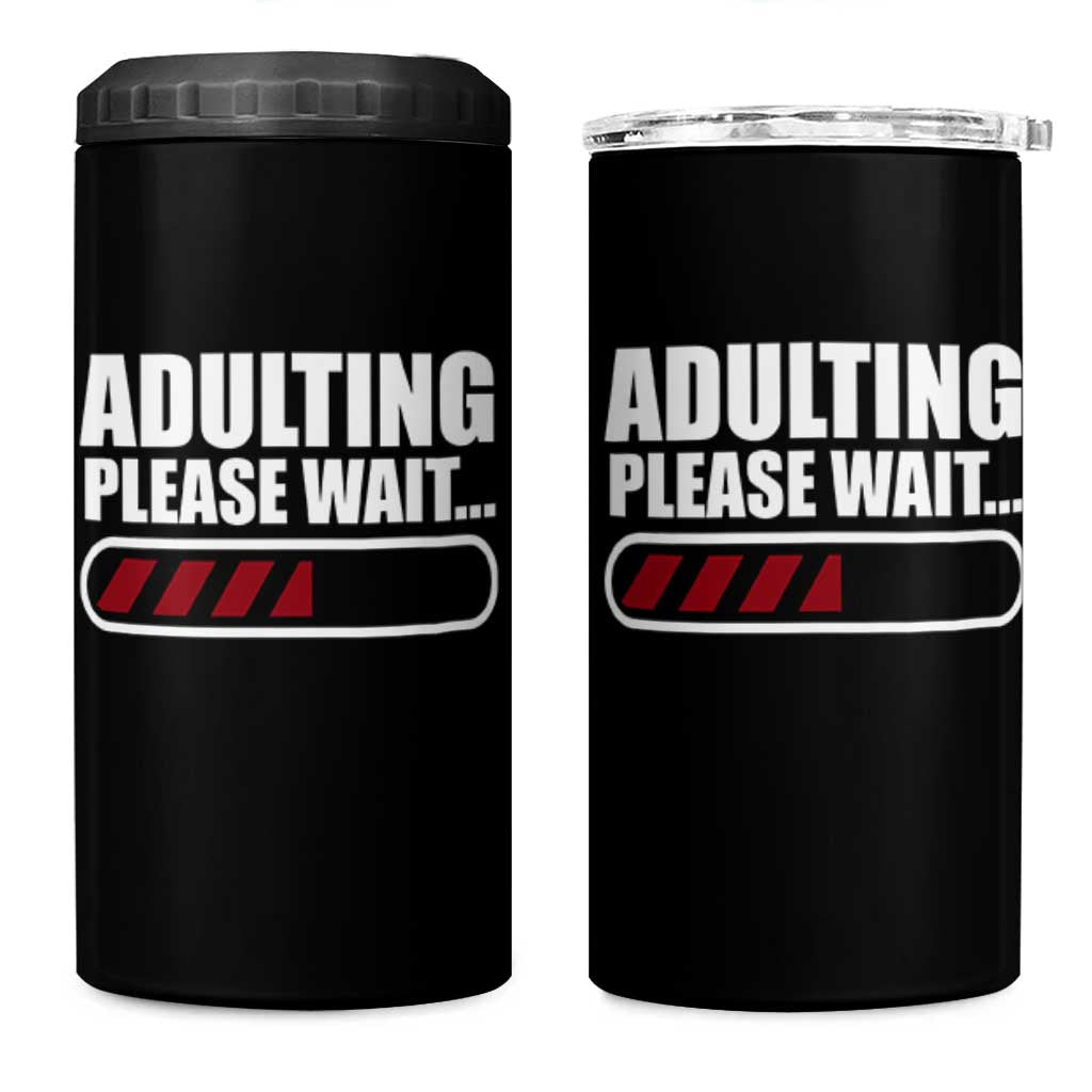 Happy 18th Birthday 4 in 1 Can Cooler Tumbler Adulting Please Wait Loading 18 Year Old Bday Gifts