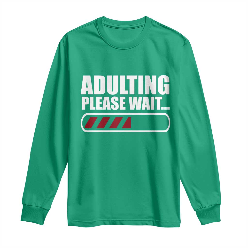 Happy 18th Birthday Long Sleeve Shirt Adulting Please Wait Loading 18 Year Old Bday Gifts