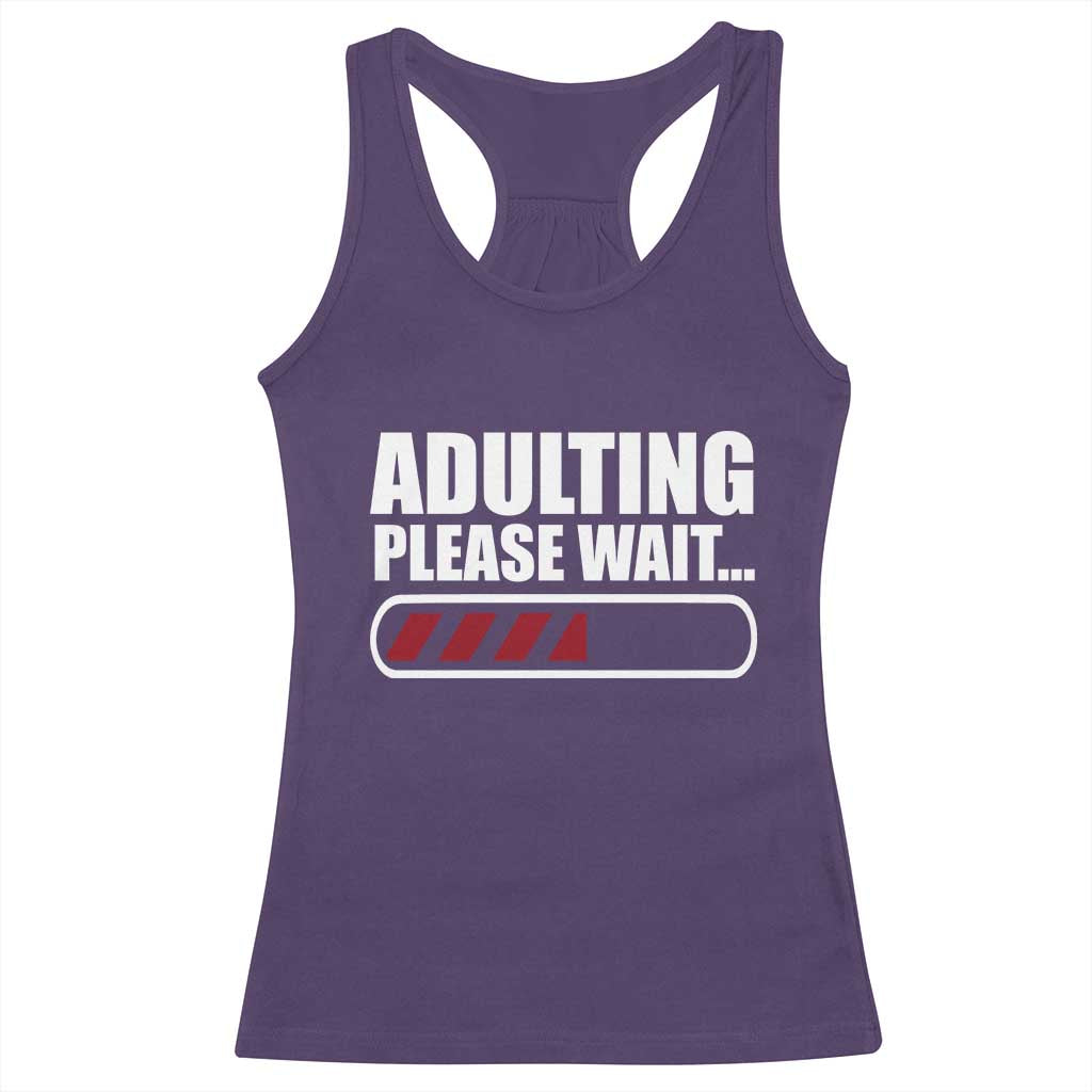 Happy 18th Birthday Racerback Tank Top Adulting Please Wait Loading 18 Year Old Bday Gifts