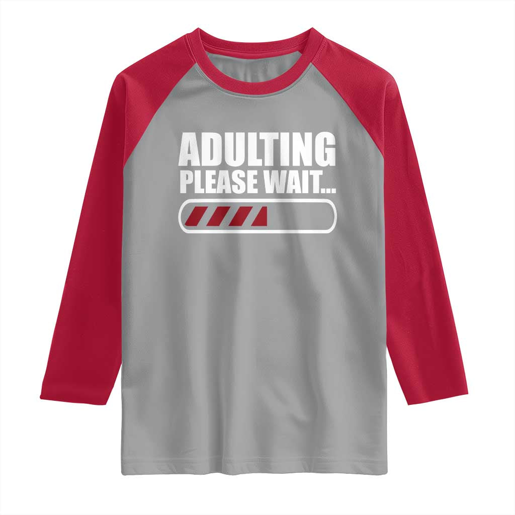 Happy 18th Birthday Raglan Shirt Adulting Please Wait Loading 18 Year Old Bday Gifts