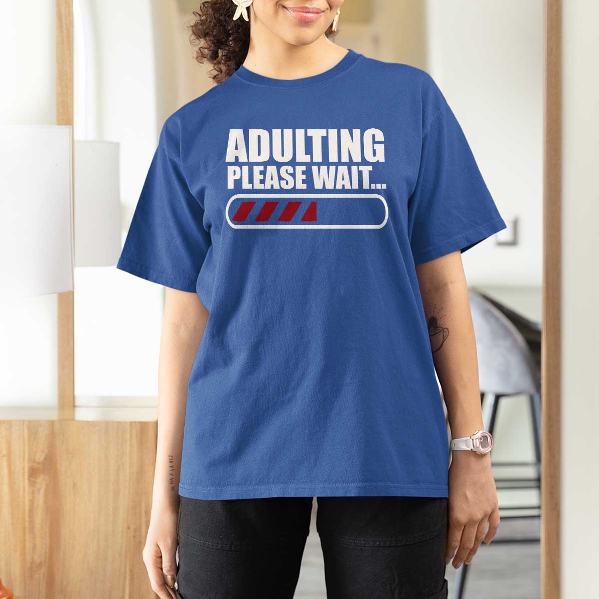 Happy 18th Birthday T Shirt For Women Adulting Please Wait Loading 18 Year Old Bday Gifts