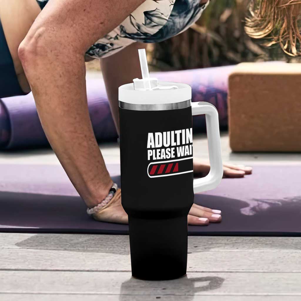 Happy 18th Birthday Tumbler With Handle Adulting Please Wait Loading 18 Year Old Bday Gifts