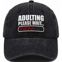Happy 18th Birthday Washed Cotton Baseball Cap Adulting Please Wait Loading 18 Year Old Bday Gifts