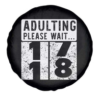 Happy 18th Birthday Spare Tire Cover Adulting Please Wait 18 Year Old Bday Gifts