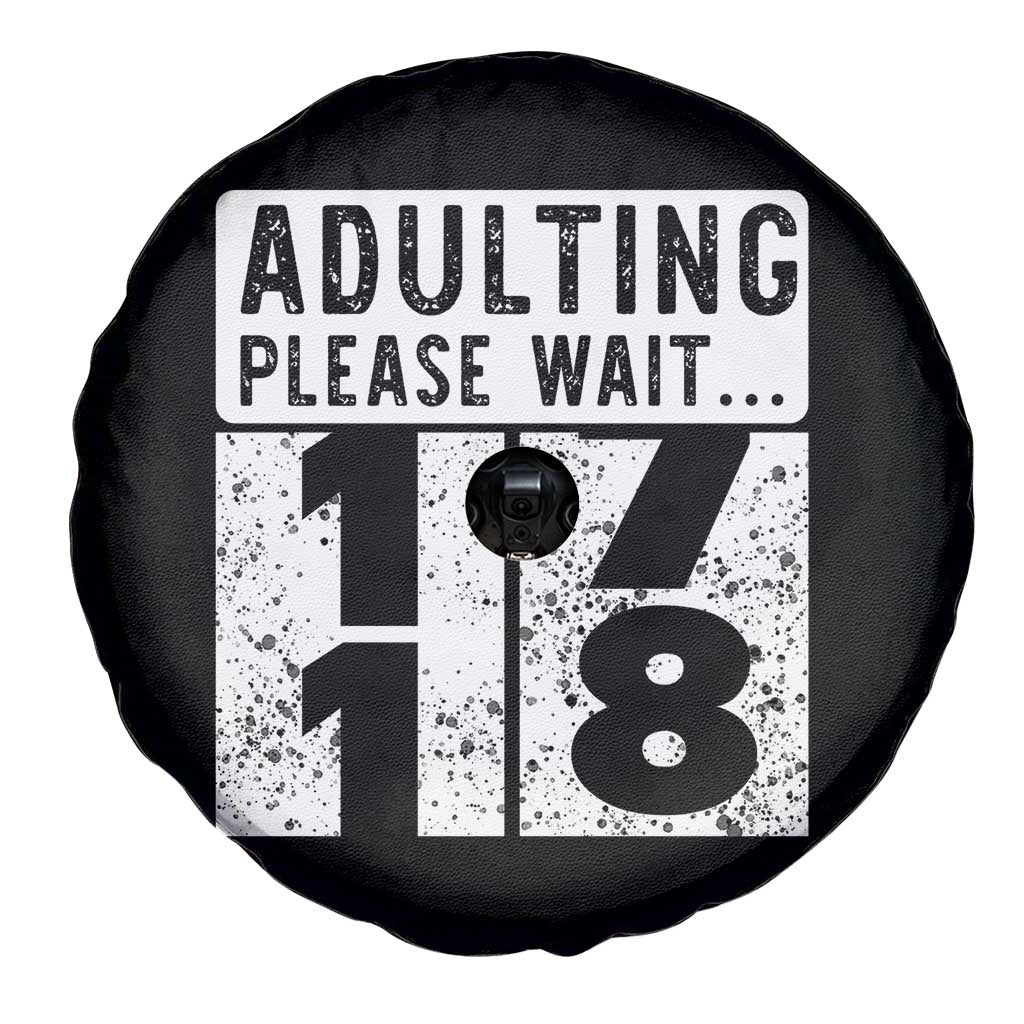 Happy 18th Birthday Spare Tire Cover Adulting Please Wait 18 Year Old Bday Gifts