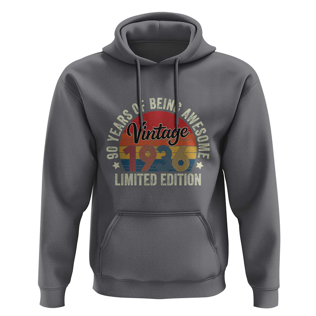 Funny 90th Birthday Hoodie Vintage 1936 Limited Edition 90 Year Old Bday Gifts