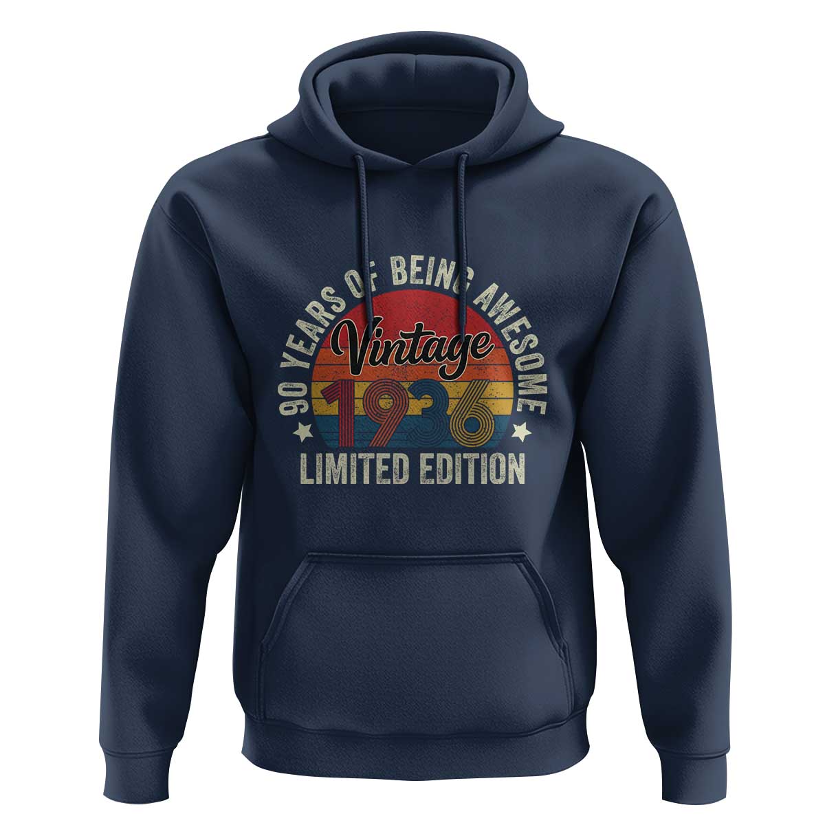 Funny 90th Birthday Hoodie Vintage 1936 Limited Edition 90 Year Old Bday Gifts