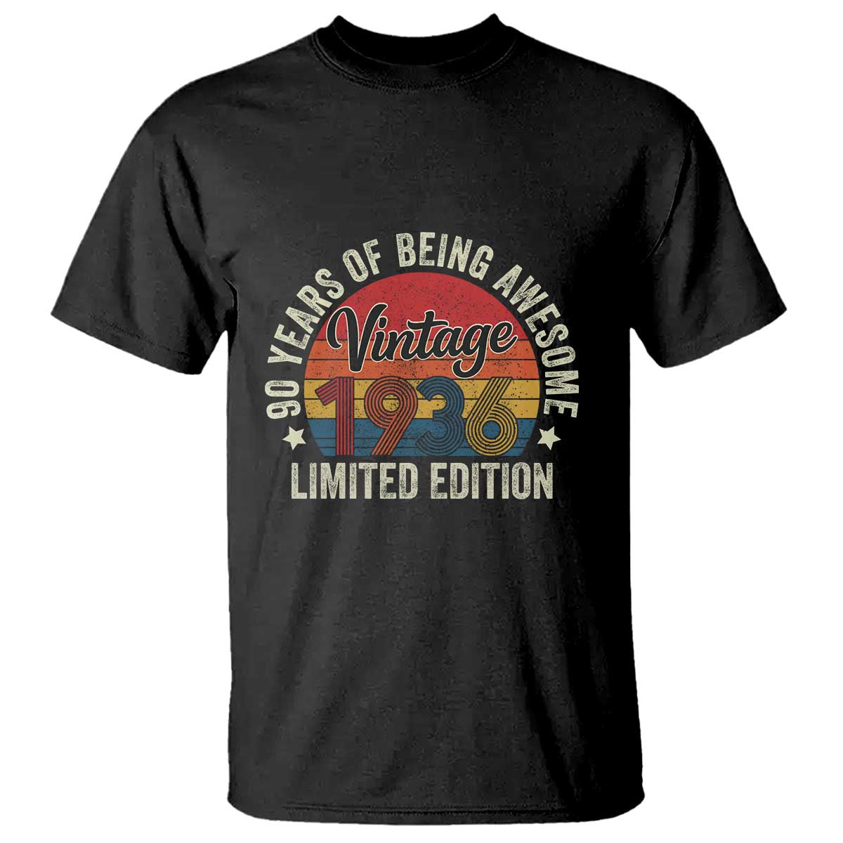 Funny 90th Birthday T Shirt Vintage 1936 Limited Edition 90 Year Old Bday Gifts