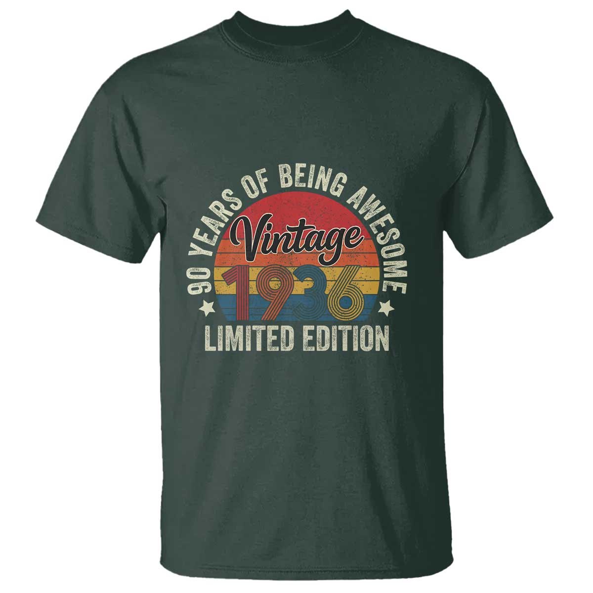 Funny 90th Birthday T Shirt Vintage 1936 Limited Edition 90 Year Old Bday Gifts