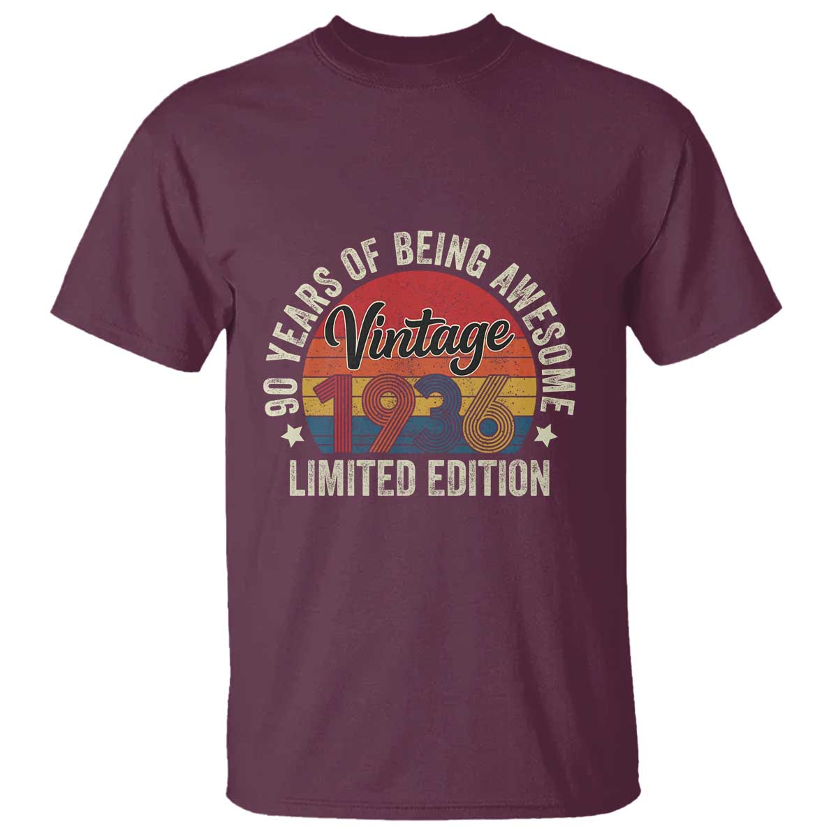 Funny 90th Birthday T Shirt Vintage 1936 Limited Edition 90 Year Old Bday Gifts