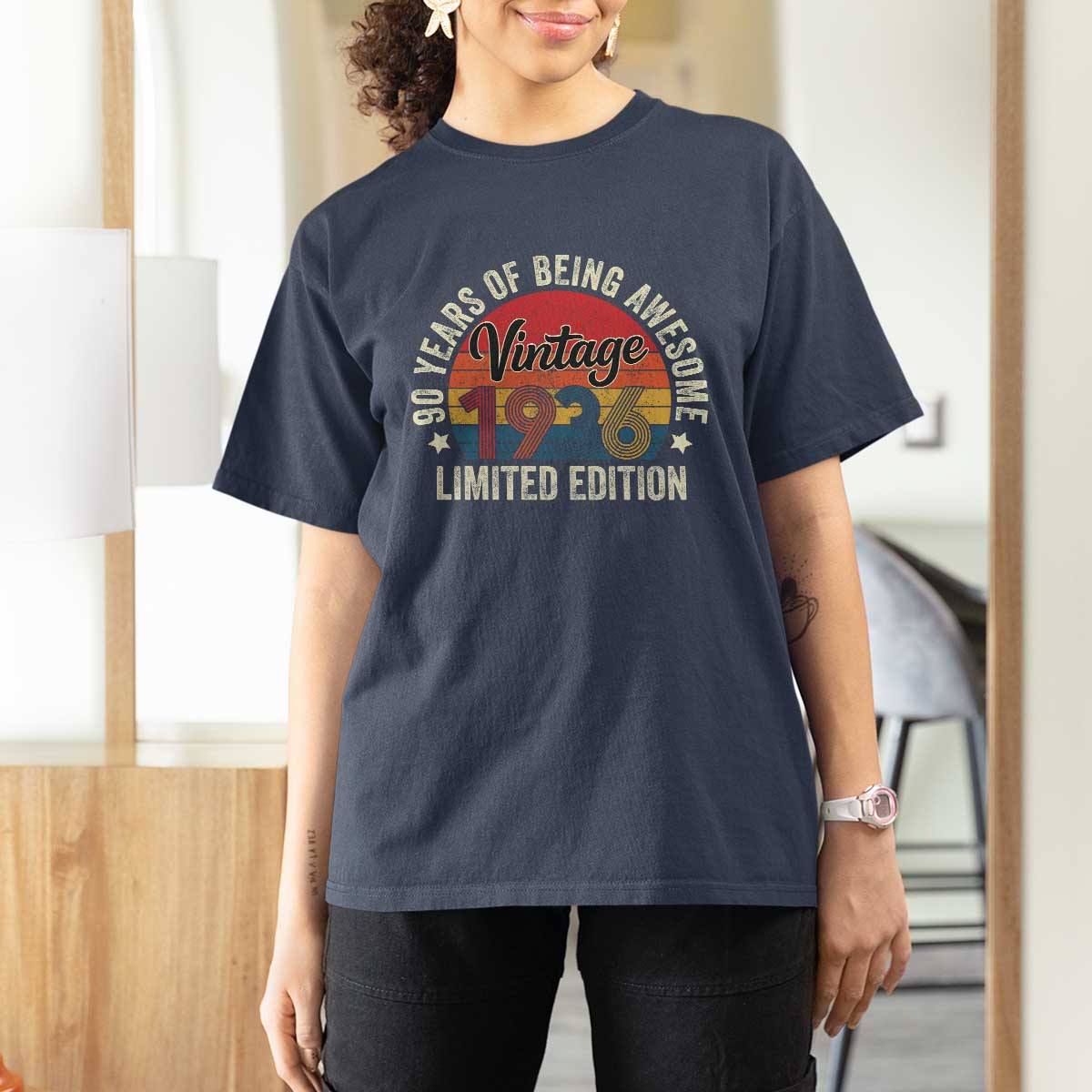 Funny 90th Birthday T Shirt For Women Vintage 1936 Limited Edition 90 Year Old Bday Gifts