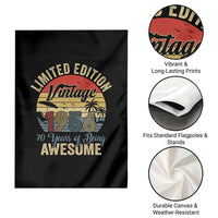 Funny 70th Birthday Garden Flag Vintage 1956 Limited Edition 50 Year Old Bday Gifts