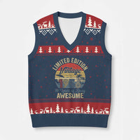 Funny 70th Birthday V-Neck Knit Sweater Vest Vintage 1956 Limited Edition 50 Year Old Bday Gifts